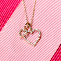 Astrid XL Heart Pendant, 18k Yellow Gold / White Gold