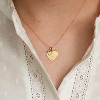 Astrid Heart Necklace, 18k Yellow Gold / White Gold