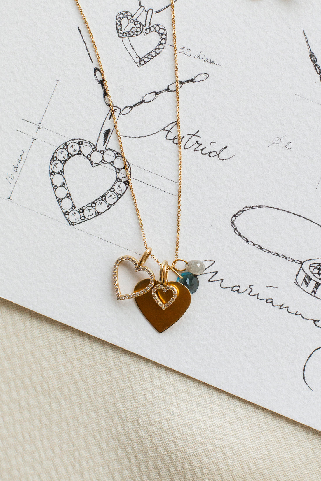 Astrid Solid Heart, 18k Gold