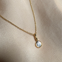 Greta Diamond Pendant, Yellow Gold / White Gold