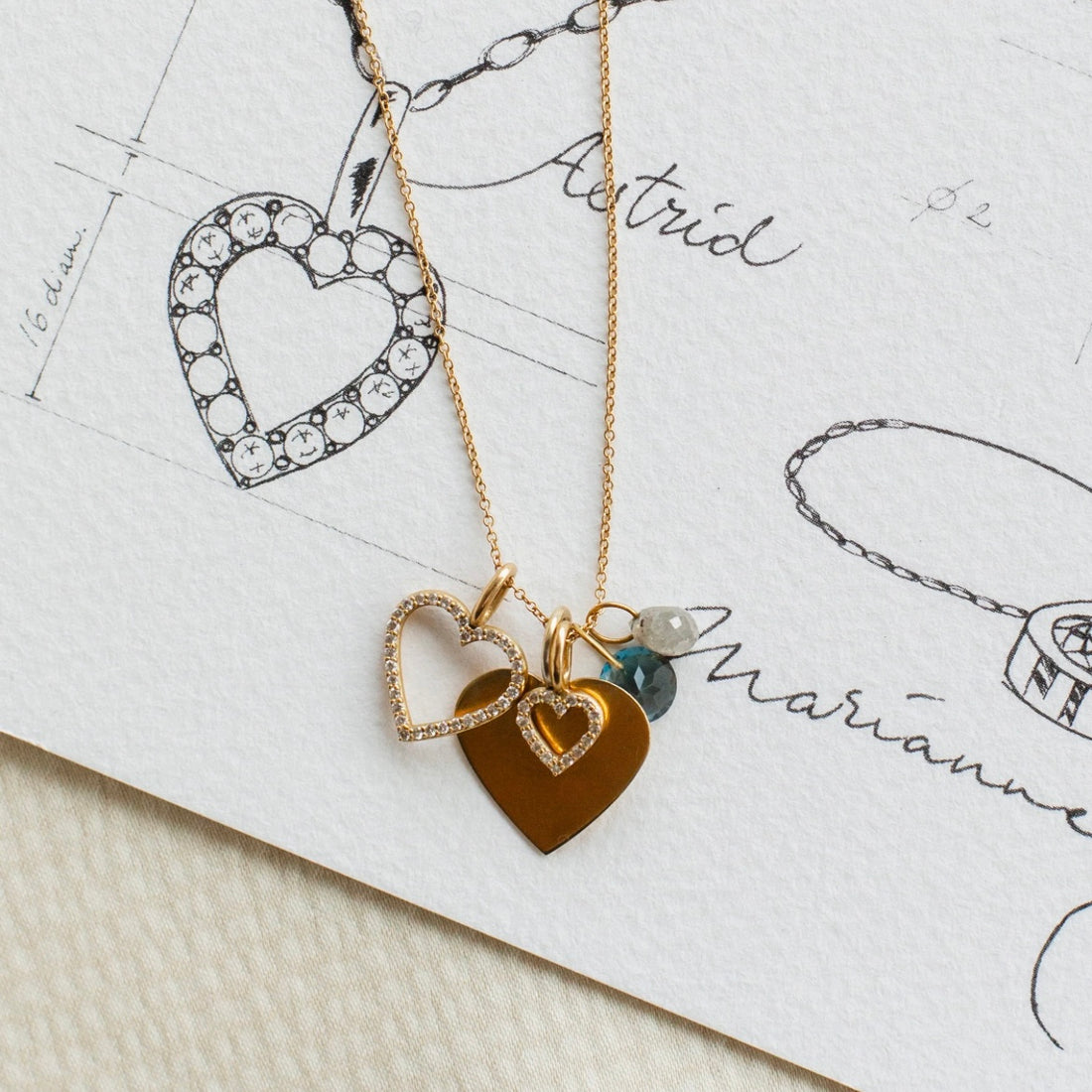 Astrid Solid Heart, 18k Gold