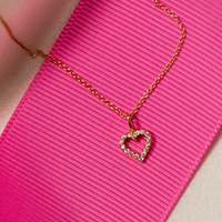 Astrid Heart Necklace, 18k Yellow Gold / White Gold