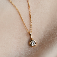 Greta Diamond Pendant, Yellow Gold / White Gold